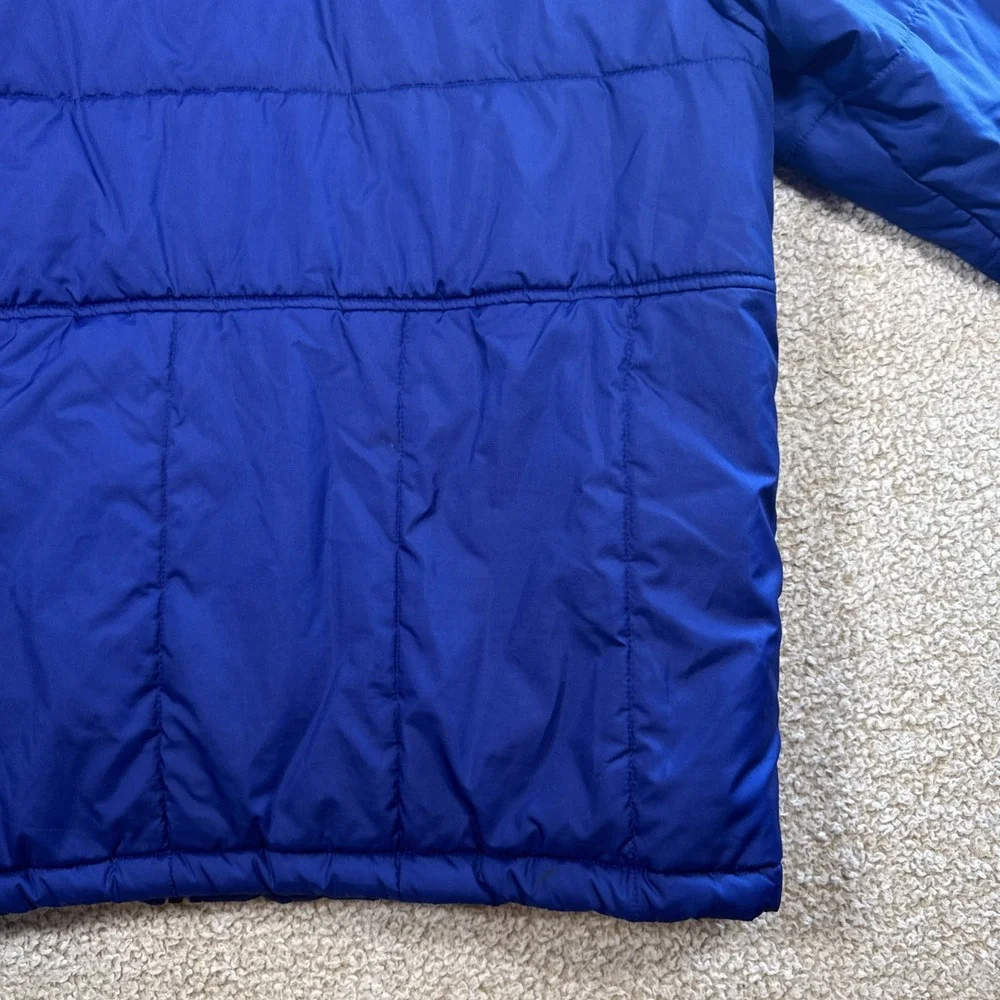 Vintage 90's Nike Quilted Neck Puffer Coat Jacket Men's L Blue